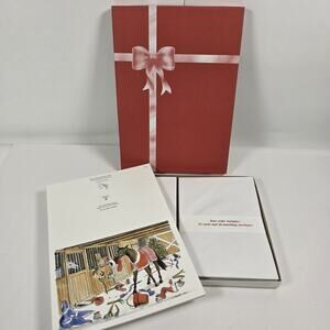 Vintage Christmas Card Horses "Wreck the Stalls" 25 Unused Cards USA Equestrian